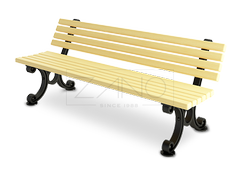 Retro bench with backrest