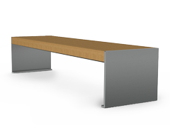 street bench without backrest